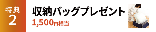 特典2 収納バッグプレゼント