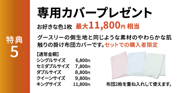 特典5 専用カバープレゼント