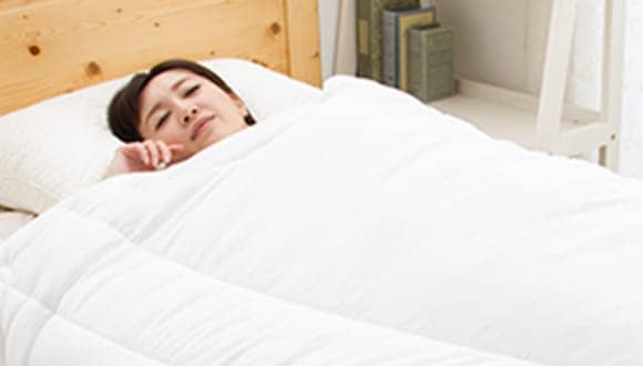 暑がりの方が寝ているの布団