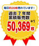 毎日約41個売れてます! 過去3年間 累計販売数 45,000枚