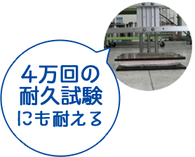 4万回の耐久試験にも耐える