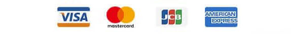 JCB/VISA/mastercard(マスターカード)/Diners Club(ダイナースクラブ)/AmericanExpress(アメックス)