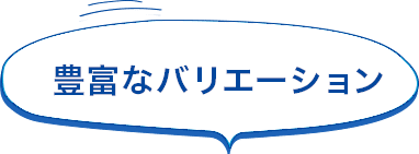 豊富なバリエーション